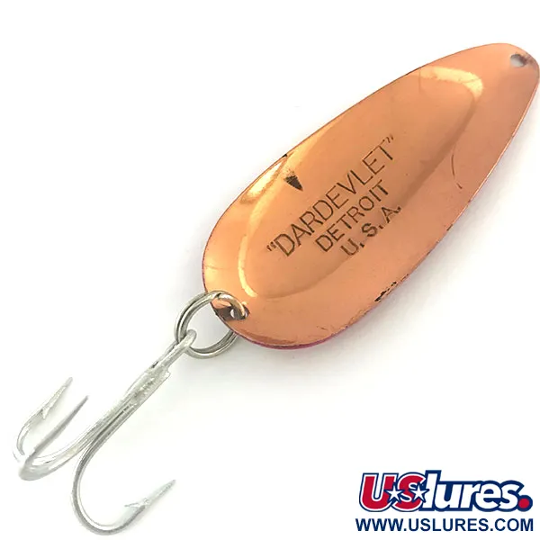 Dardevle Dardevlet Blinker, Rot / Weiß / Kupfer, 21g, Vintage, #8943