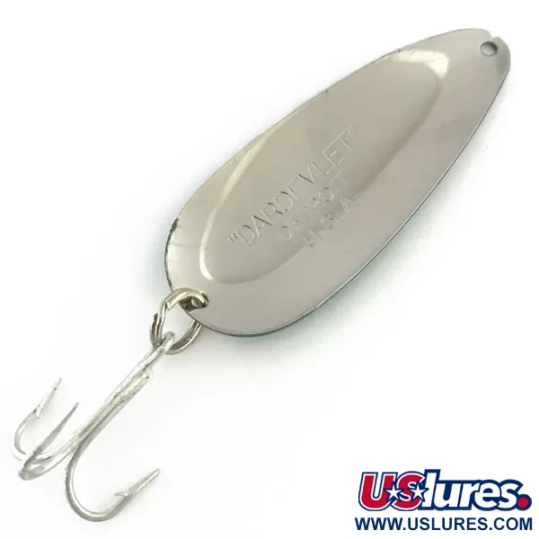 Dardevle Dardevlet Blinker, Grün/Weiß/Nickel, 21g, Vintage, #8956