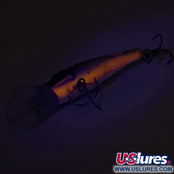 Mann's M35 Tieflauf-Crankbait, Schwarz Gold Orange, 11g, Rassel, #8970