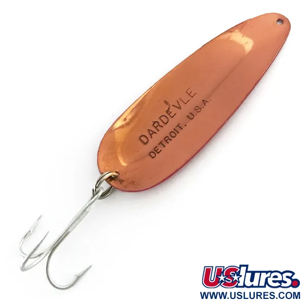 Eppinger Dardevle Blinker, Rot/Weiß/Kupfer, 28g, Kupferrücken, #9048