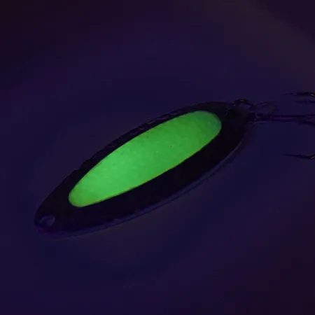 Nebco Pixee UV Blinker, Nickel gehämmert/Grün, 14g, UV-Lachsei, #9050