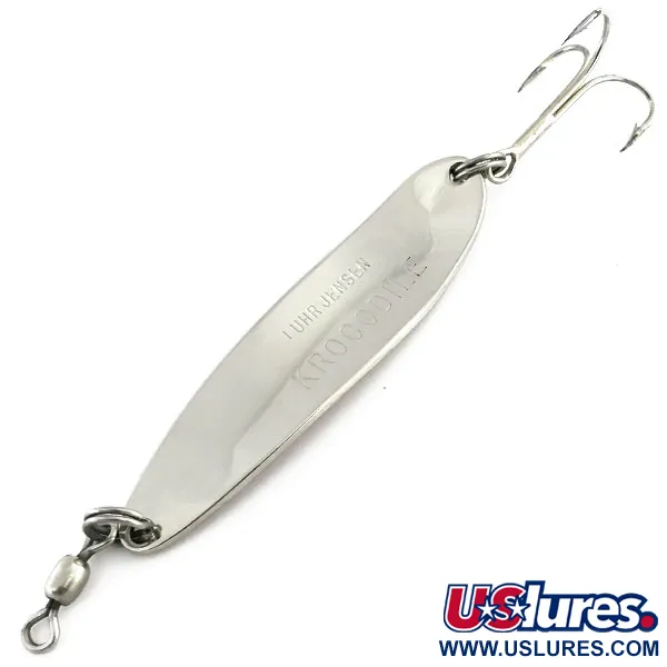 Luhr Jensen Krocodile Die #4 Blinker, Nickel / Rosa, 14g, Weitwurf, #9056