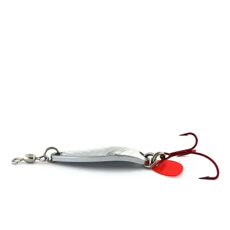 Luhr Jensen Krocodile Blinker, Nickel/Hologramm, 9g, Roter Drilling, #9059