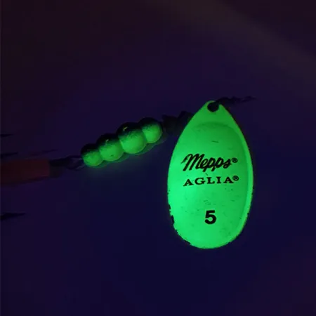 Mepps Aglia 5 Fluo UV Spinner, Chartreuse, 14g, UV-aktiv, #9060