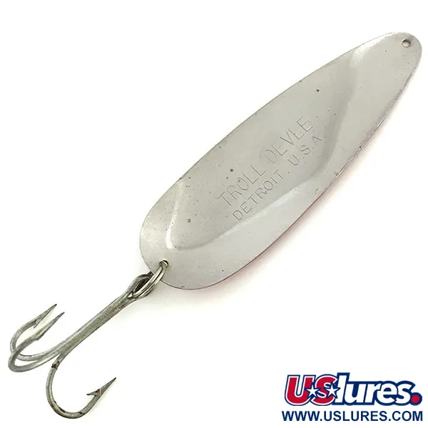 Eppinger Dardevle Trolldevle Blinker, Rot/Weiß/Nickel, 40g, #9063