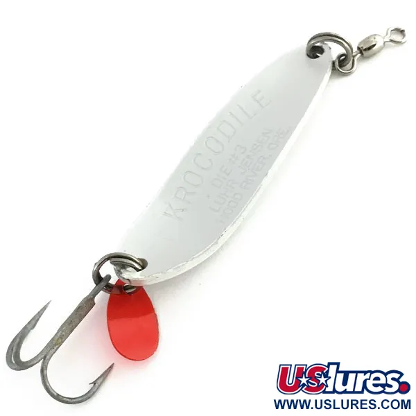 Luhr Jensen Krocodile Die #3 Blinker, Perlweiß, 14g, #9082