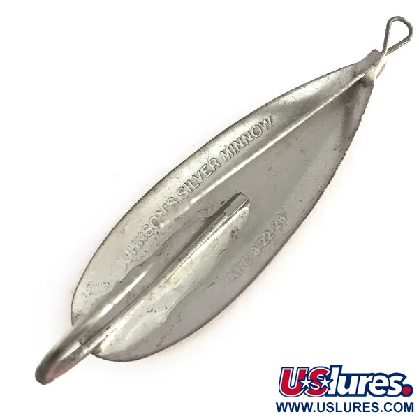 Johnson Weedless Silver Minnow Blinker, Rot/Weiß/Silber, 12g, #9089