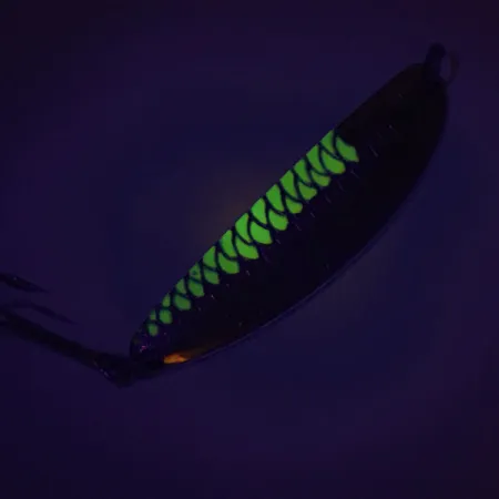 Acme Side-winder Blinker, Nickel/Grün, 14g, UV-aktiv, #9097