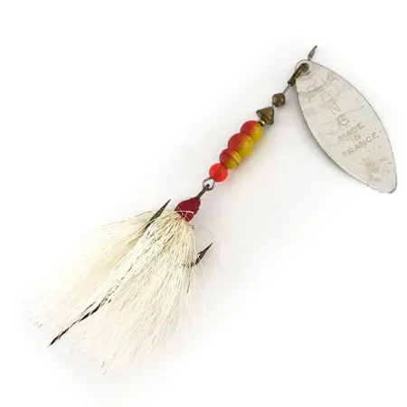 Mepps Aglia Long 3 Dressed Spinner, Silber, 12g, Bucktail, #9128