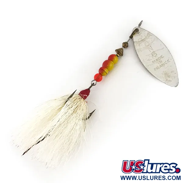 Mepps Aglia Long 3 Dressed Spinner, Silber, 12g, Bucktail, #9128