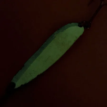 Luhr Jensen Krocodile Die #4 Glow Blinker, Weiß/Grün/Nickel, 14g, #9136