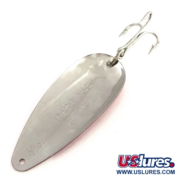 Dardevle Dardevlet Blinker, Rot/Weiß/Nickel, 21g, Hammerschlag, #9140