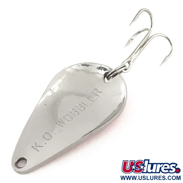 Acme K.O. Wobbler Blinker, Nickel / Rot, 14g, High-Flash Finish, #9155