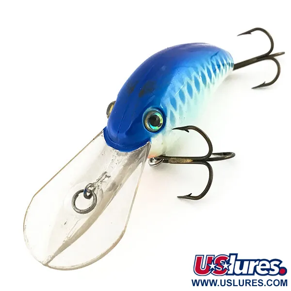 Strike King Pro Model 5XD Crankbait, Blau/Weiß, 18g, Tiefläufer, #9184