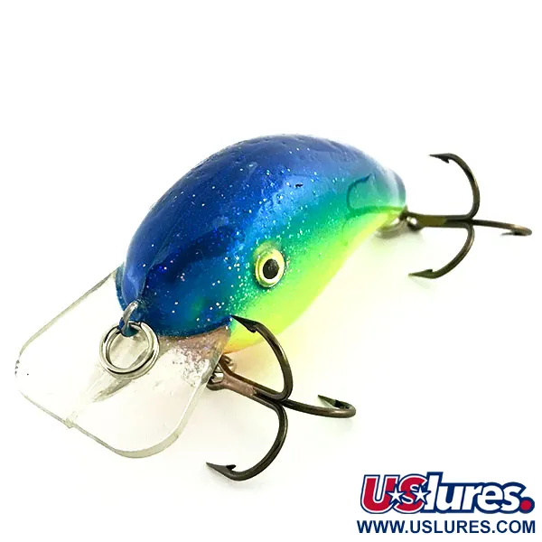 Strike King KVD 1.5 Hard Knock Crankbait, Chart/Blau-Glitzer, 10g, #9280