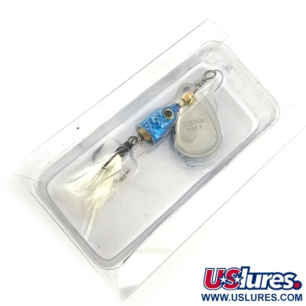 Blue Fox Vibrax Shallow Spinner, Regenbogenblau, 8g, Federhaken, #9296