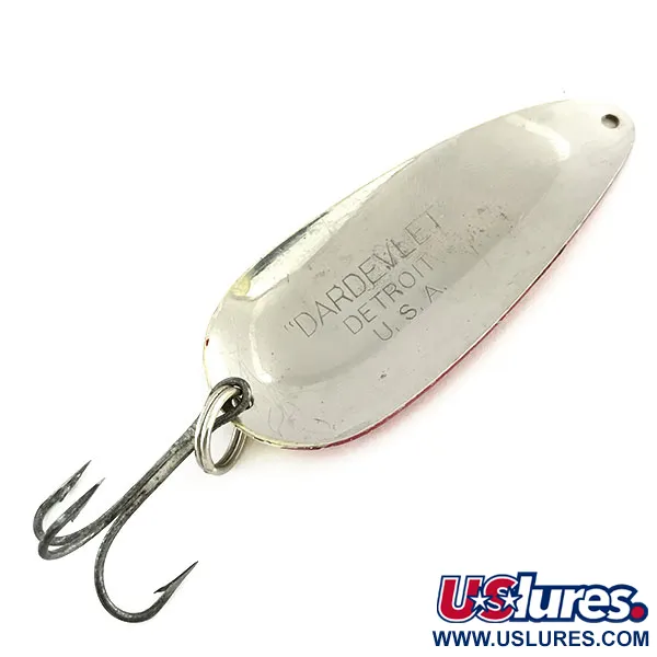 Eppinger Dardevle Dardevlet Blinker, Nickel/Rot, 21g, Vintage, #9376