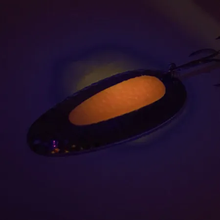 Nebco Pixee UV Blinker, Hammerschlag-Nickel/Pink, 24g, UV-Ei, #9460