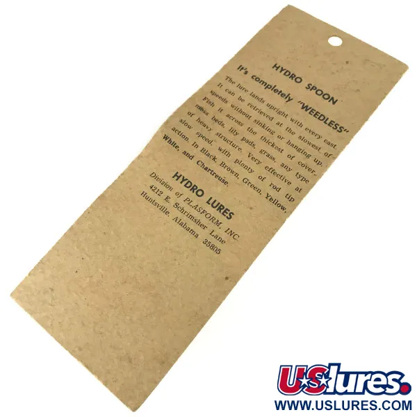 Hydro Lures Weedless Hydro Spoon, Weiß/Rot/Grün, 14g, Krautschutz, #9467