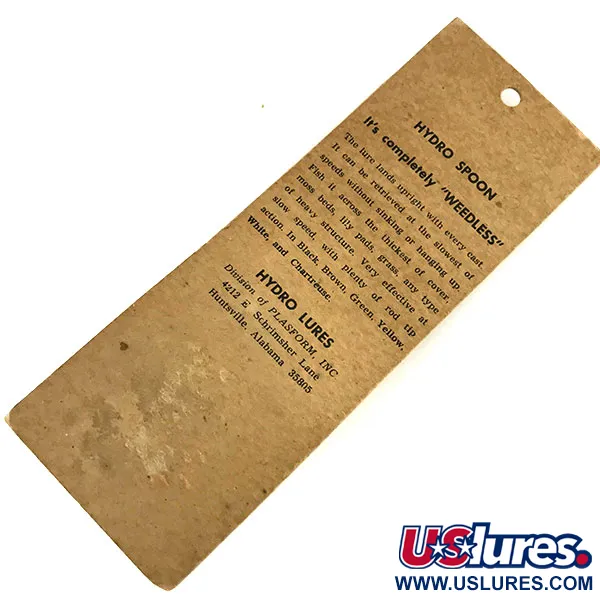 Hydro Lures Weedless Hydro Spoon Blinker, Gelb/Schwarz, 17g, krautfrei, #9468