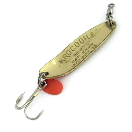 Luhr Jensen Krocodile Die #3 Blinker, Gold / Rot, 10g, Weitwurf, #9502