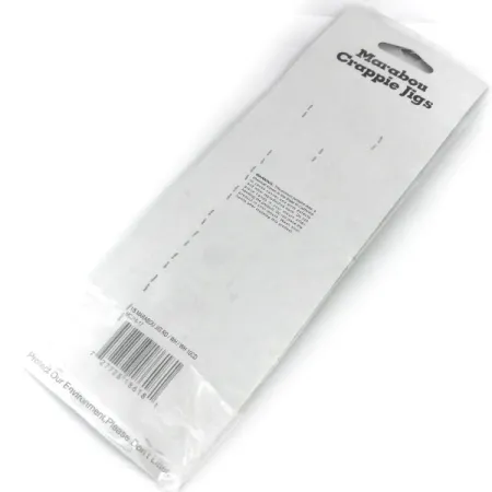 Bass Pro Shops Marabou Crappie Jig, Weiß / Rot, 4g, Handgebunden, #9515