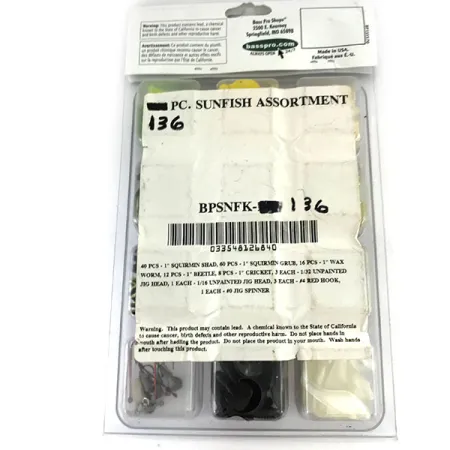 Bass Pro Shops Crappie Maxx Gummiköder Set, White/Black, 136-tlg, #9517