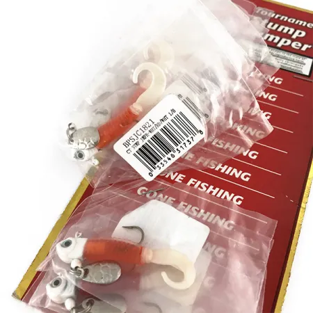 Bass Pro Shops Tournament Stump Jumper Jig, Weiß/Orange/Pink, 4g, #9518