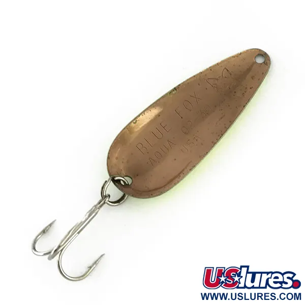 Blue Fox Aqua Spoon Blinker, Chartreuse/Schwarz/Bronze, 9g, USA, #9525