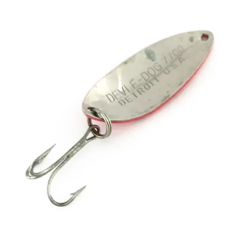 Dardevle Devle Dog 7700 Blinker, Rot/Schwarz/Nickel, 14g, UV-aktiv, #9532