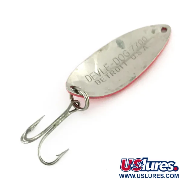 Dardevle Devle Dog 7700 Blinker, Rot/Schwarz/Nickel, 14g, UV-aktiv, #9532