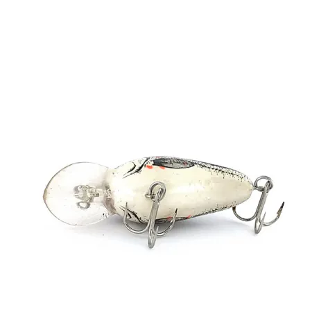 Bomber Fat A B04F Crankbait, Silber-Schwarz, 5.5g, Tiefe 1.8m, #9549