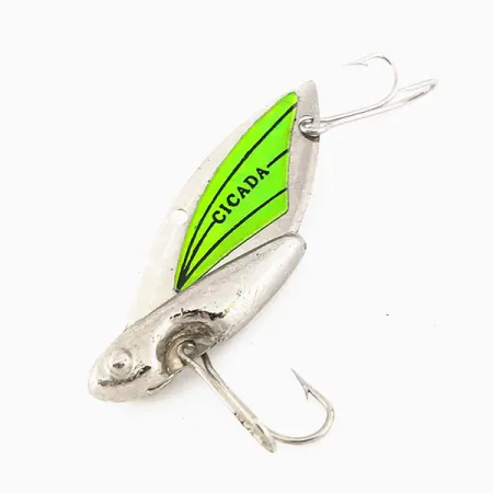 Reef Runner Cicada Blade Bait, Nickel / Grün, 14g, Glow-Effekt, #9560