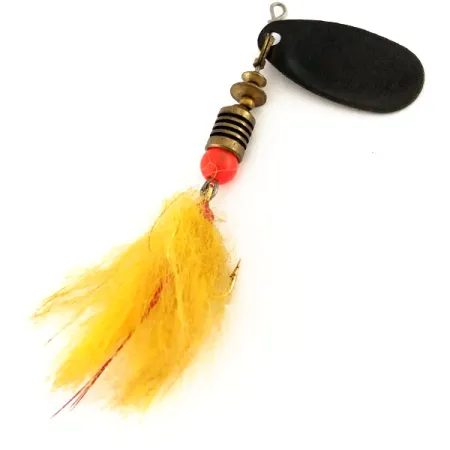 Mepps Black Fury 2 Dressed Spinner, Schwarz/Gelb, 4.7g, Feder, #9594