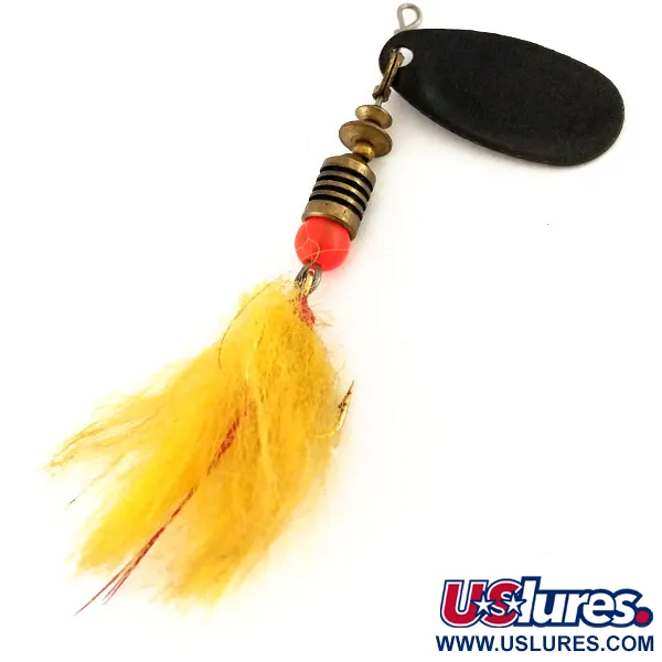 Mepps Black Fury 2 Dressed Spinner, Schwarz/Gelb, 4.7g, Feder, #9594