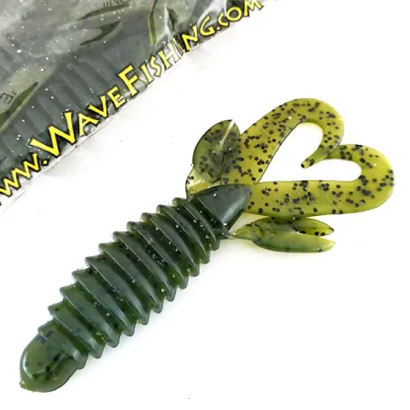 Wave Worms Swim Bug Gummiköder, Watermelon/Black, 10cm, 7Stk, #9615