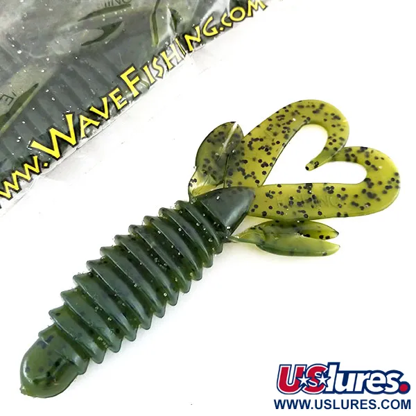Wave Worms Swim Bug Gummiköder, Watermelon/Black, 10cm, 7Stk, #9615