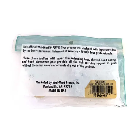 Wal Mart FLW Chunk Gummiköder, Schwarz / Blau, 7,5cm, Trailer, #9621