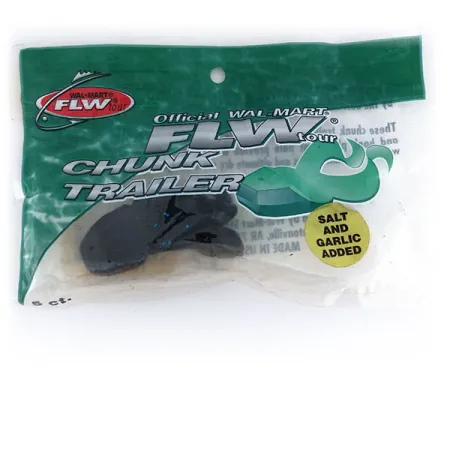Wal Mart FLW Chunk Gummiköder, Schwarz / Blau, 7,5cm, Trailer, #9621