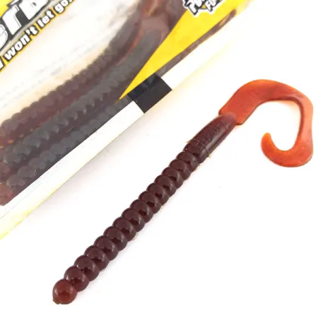 Berkley Power Worm Gummiköder, Motor Oil, 18cm, Curly Tail, #9623