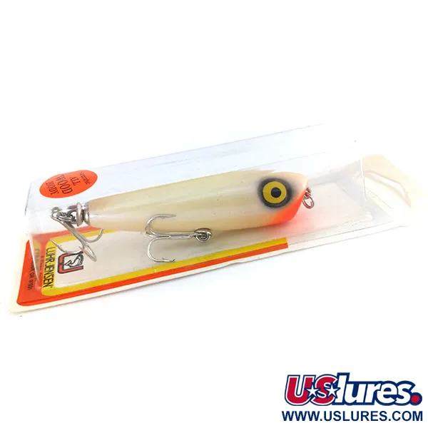 Luhr Jensen P.J.POP Popper, Perlmutt / Rot, 17g, Handgefertigt, #9635