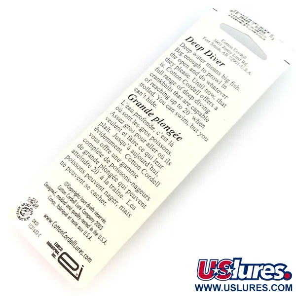 Cotton Cordell Grappler Shad Deep Diver, Nickel / Schwarz, 12g, #9636