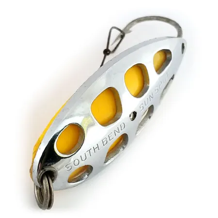 South Bend Sun Spot Blinker, Nickel / Gelb, 14g, perforiert, #9652