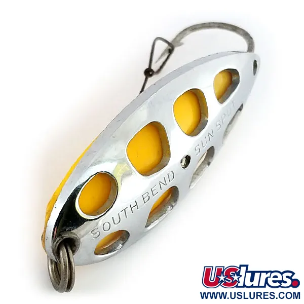 South Bend Sun Spot Blinker, Nickel / Gelb, 14g, perforiert, #9652