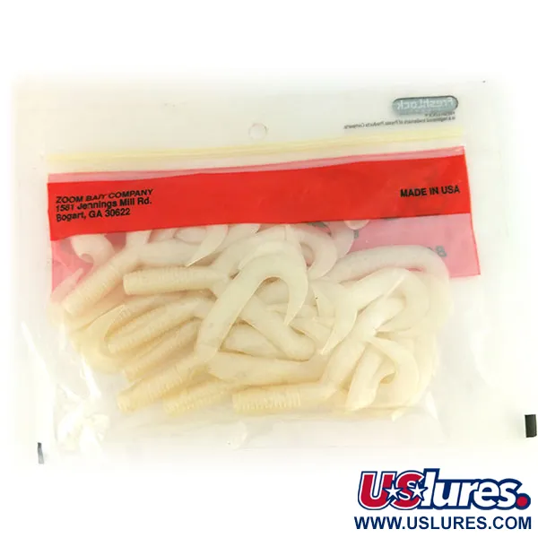 Zoom Creepy Crawler Tail Gummiköder, White Pearl, 16 Stk, #9660