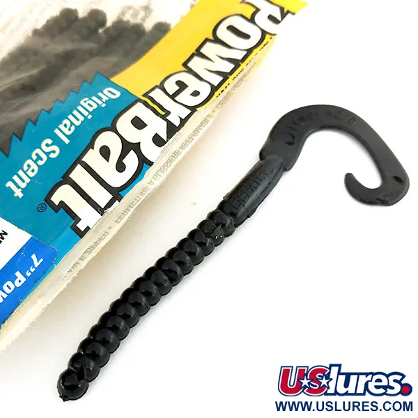 Berkley Powerbait Power Worm Gummiköder, Black, 17.5cm, Aroma, #9665