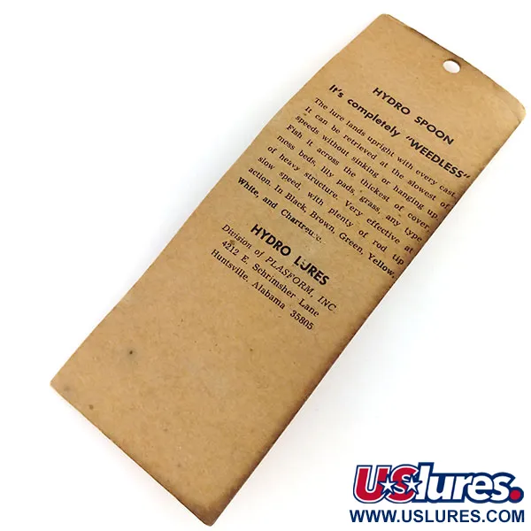 Hydro Lures Weedless Hydro Spoon Blinker, Black / Green, 14g, #9668