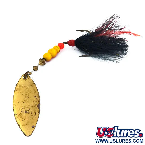 Mepps Aglia Long 3 Dressed Spinner, Orange/Gold, 12g, Bucktail, #9676