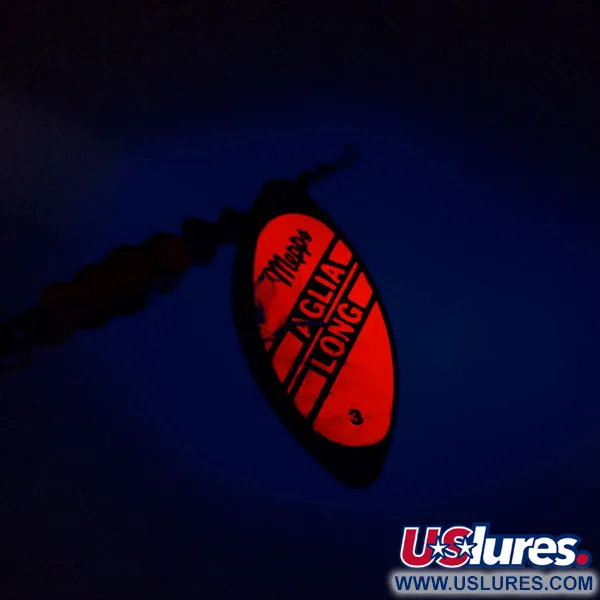 Mepps Aglia Long 3 Dressed Spinner, Orange/Gold, 12g, Bucktail, #9676