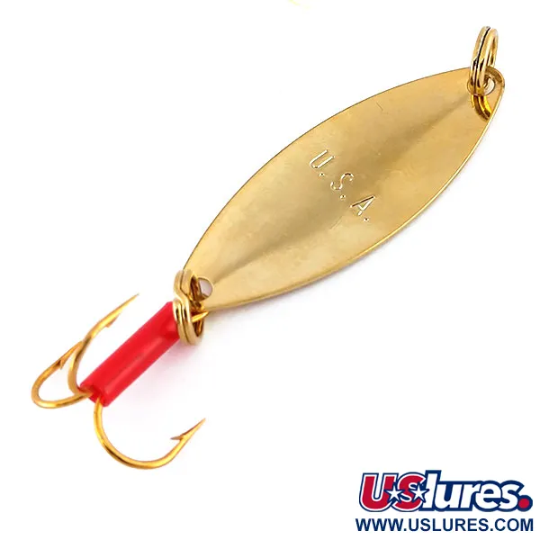 Mepps Spoon 1 Blinker, Gold/Rot, 7g, Roter Lockschlauch, #9681
